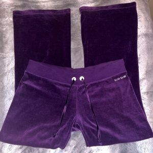 ･ ｡ﾟ☆: *.Bebe Purple Rhinestone Tracksuit Pants.* :☆ﾟ.